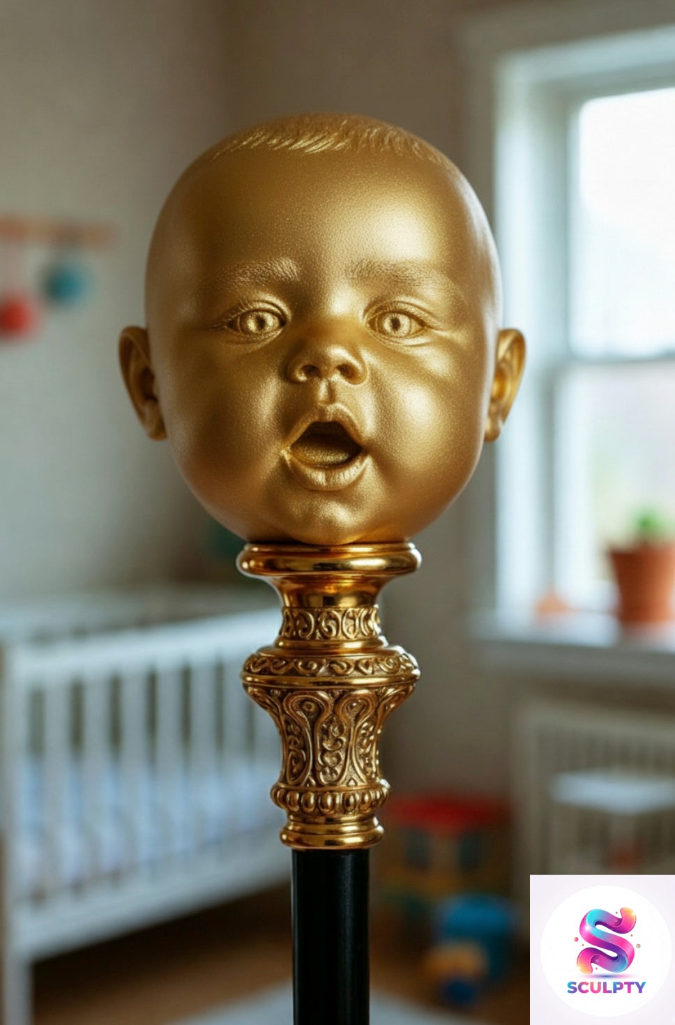 Custom 3D-Sculpted Portrait Scepters