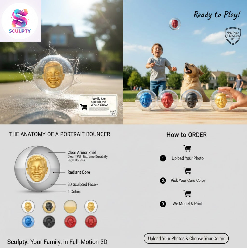 The Portrait Bouncers: Your Family, in Full-Motion 3D (2 pcs)