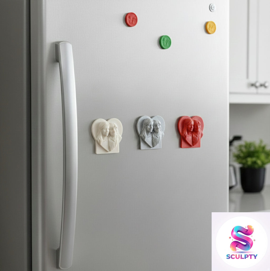 Custom 3D-Sculpted Portrait Magnets