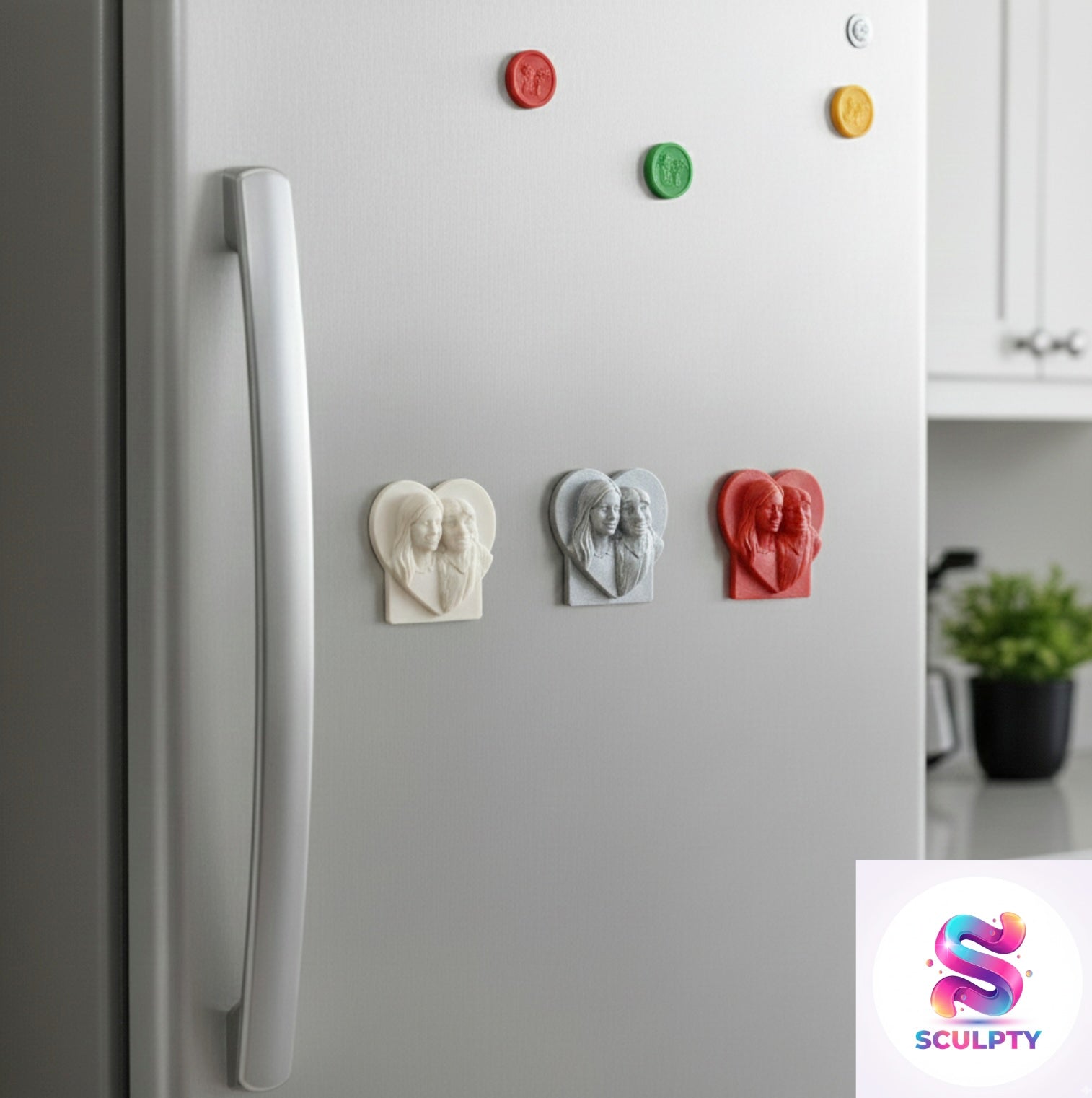 Custom 3D-Sculpted Portrait Magnets