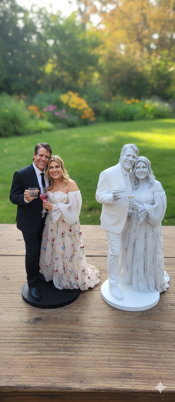 Custom 3D-Sculpted Portrait & Wedding Sculptures