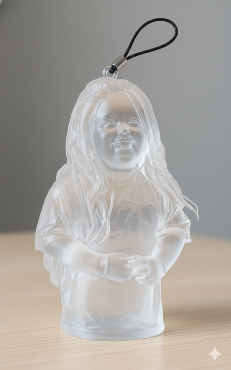 Custom 3D-Sculpted Portrait Keychains