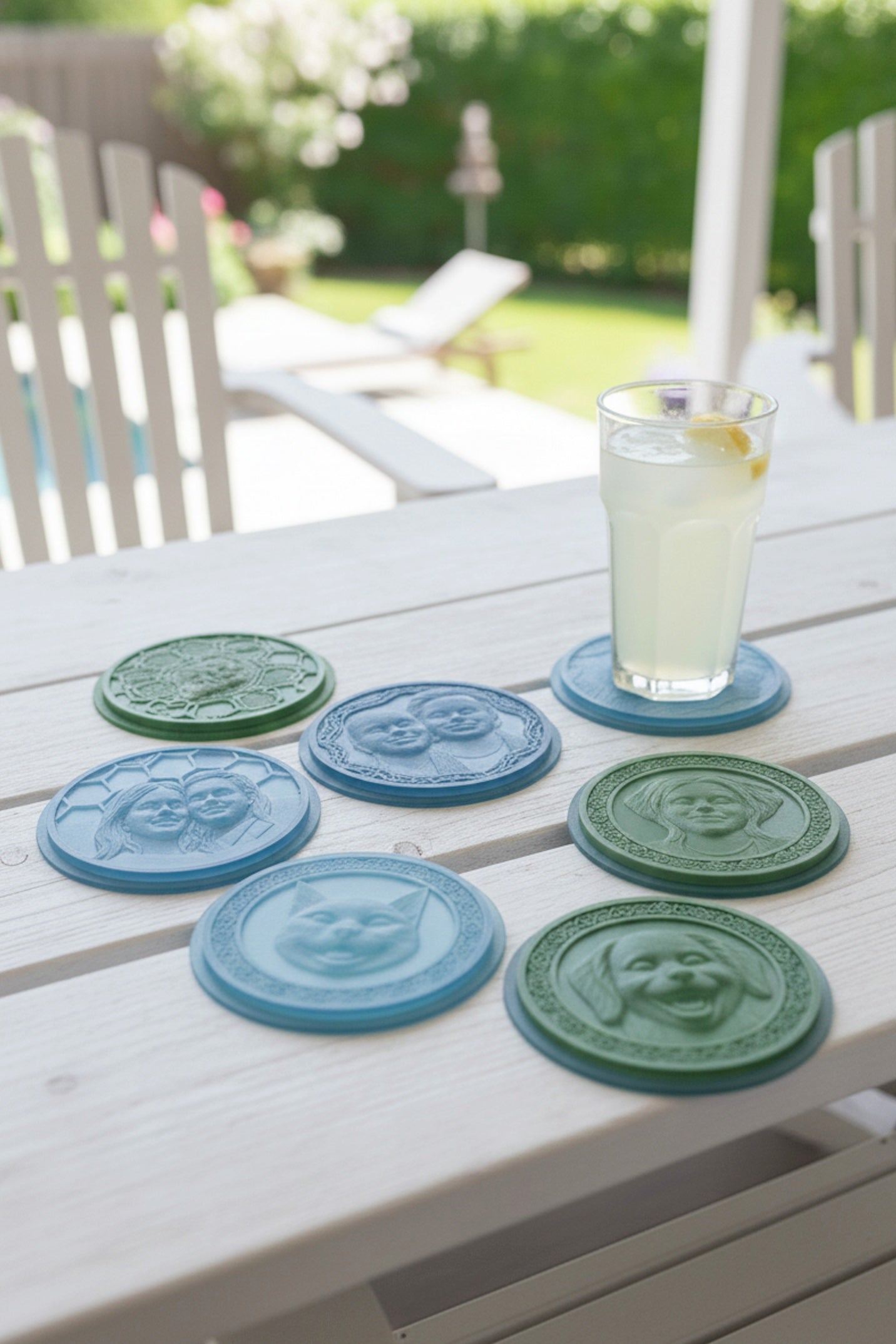 Custom 3D-Sculpted Portrait Coasters