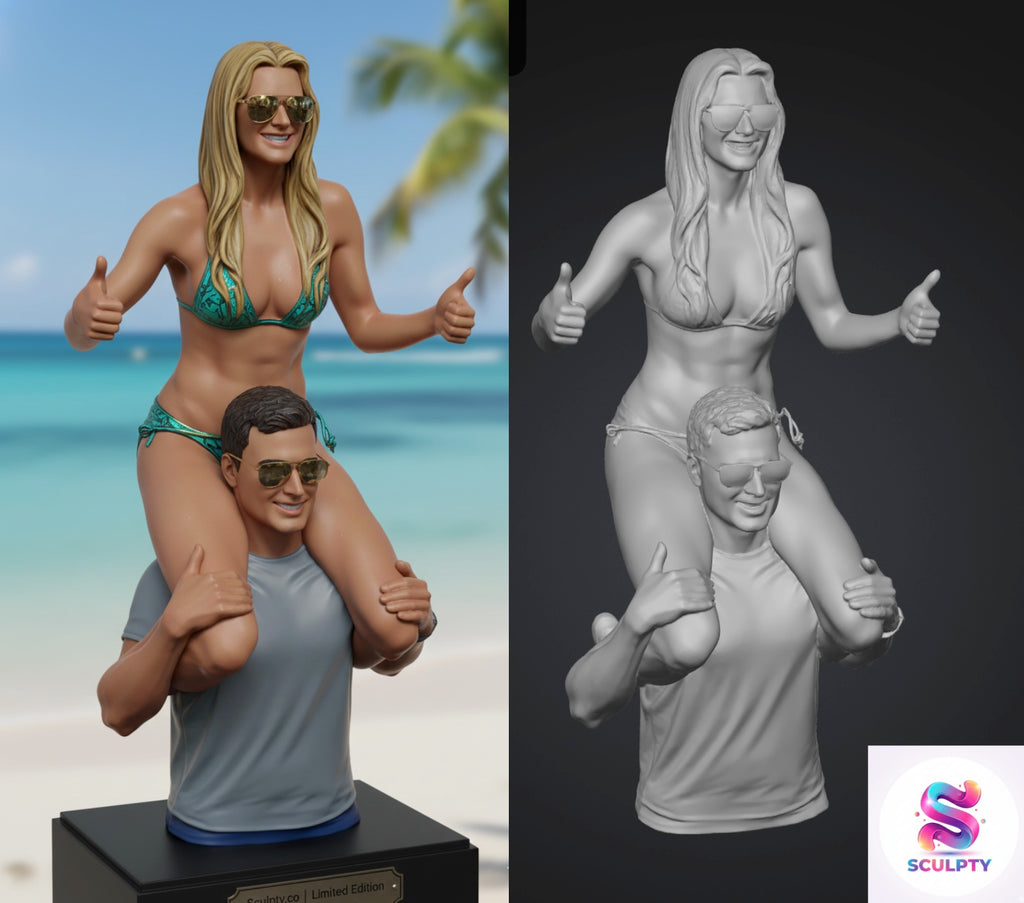 Custom 3D-Sculpted Action Portraits