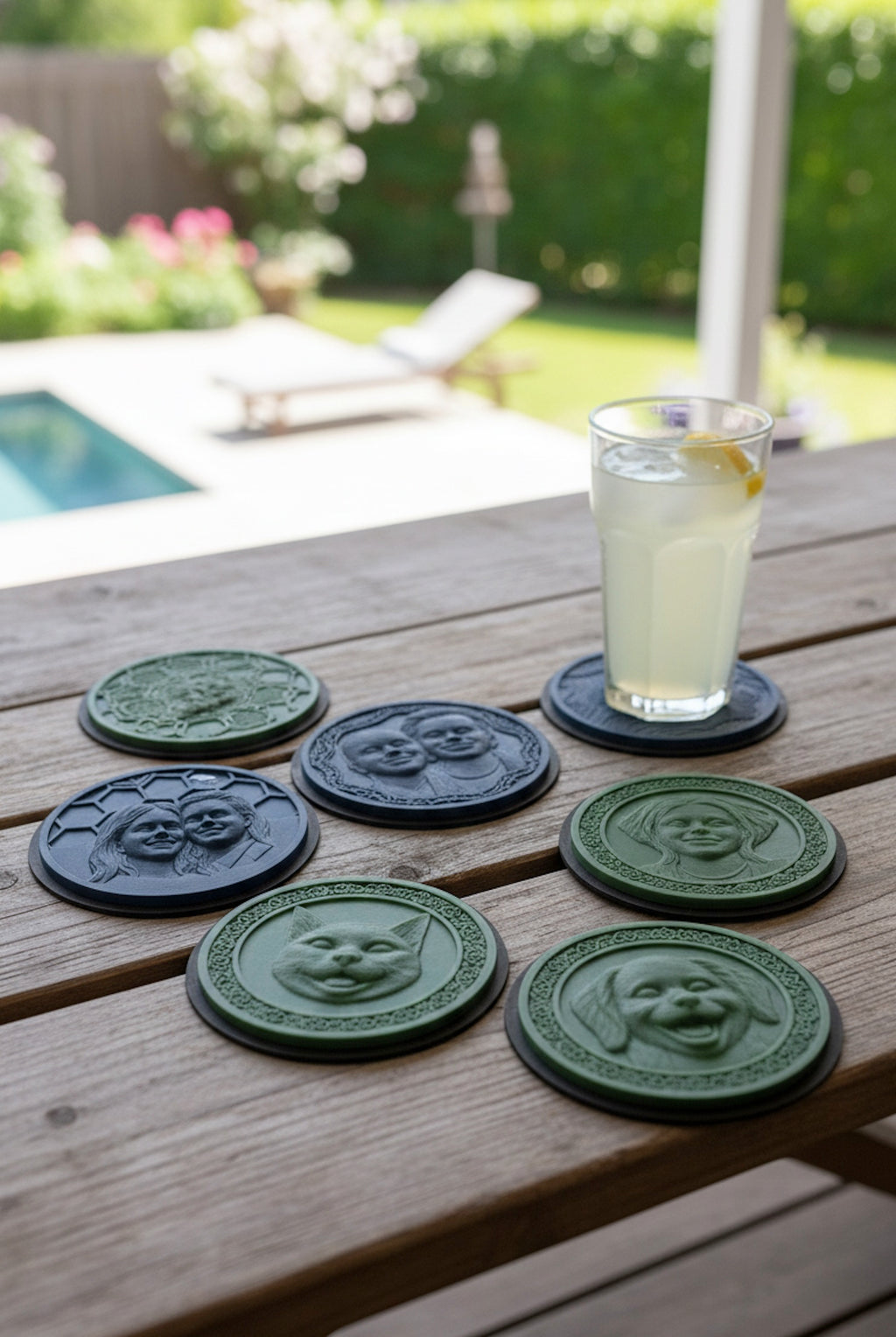 Custom 3D-Sculpted Portrait Coasters