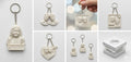Relief/Embossed Custom 3D-Sculpted Portrait Keychains